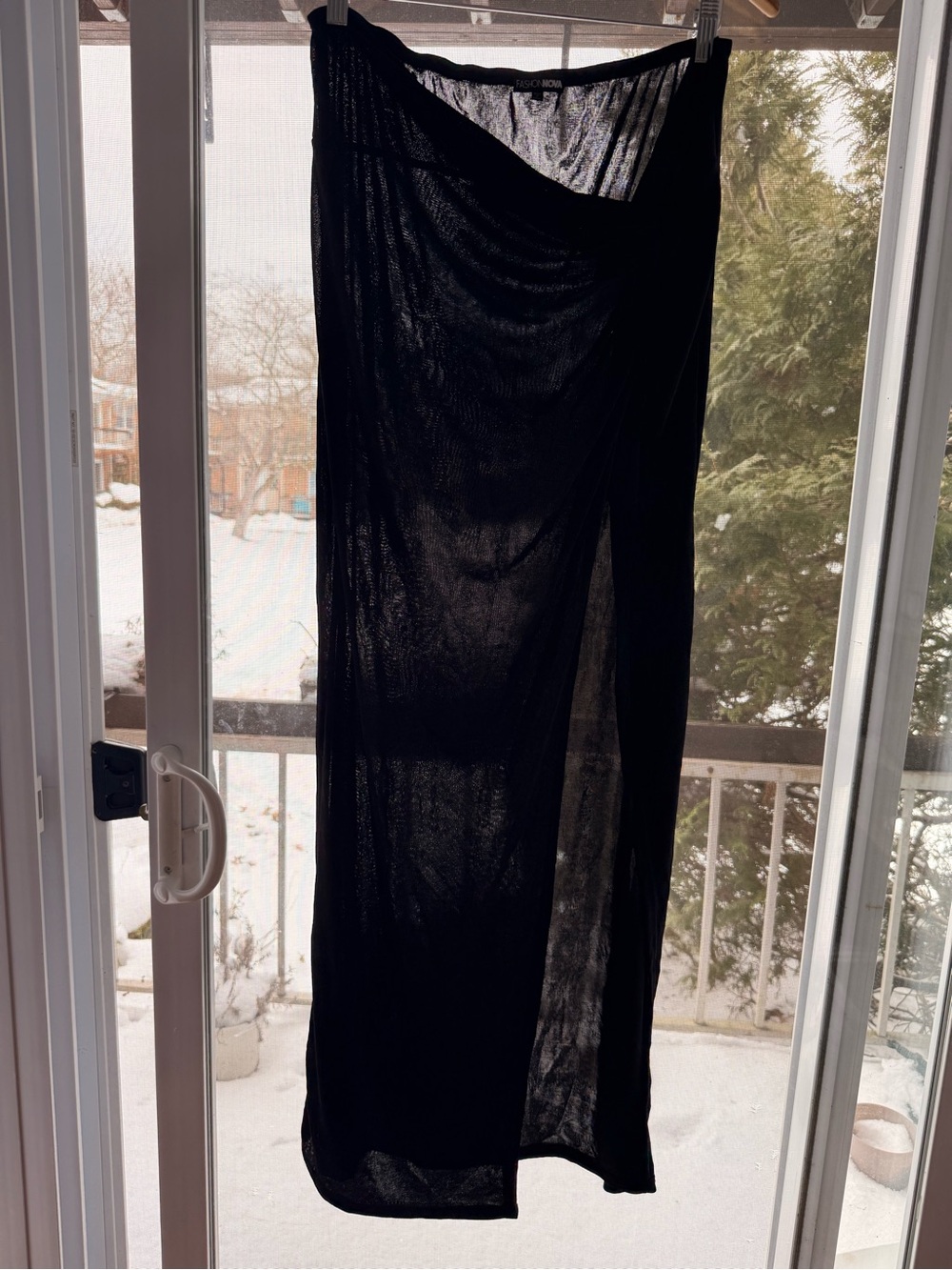 Fashion Nova Black Swim Sarong